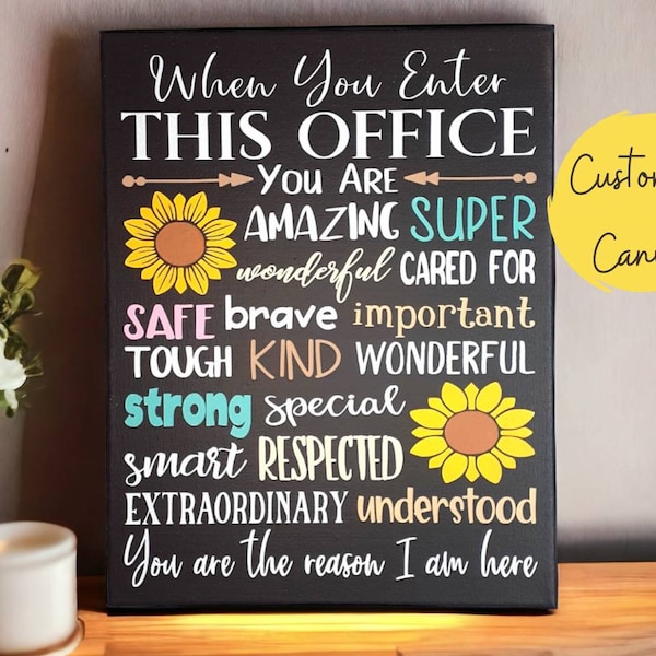 When You Enter This Office, Therapist Sign Personalized, Gift For Counselor, Custom Office Decor, Psychologist Welcome Sign, Psychiatrist