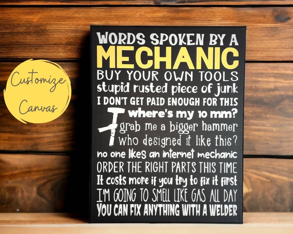 Mechanic Quotes Gifts Mechanics Mechanic Sign - Etsy