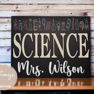 Science Teacher Name Sign, Science Classroom Decor, Personalized Gift For Teacher, Teacher Graduation Gift, Biology Teacher, Custom Teacher