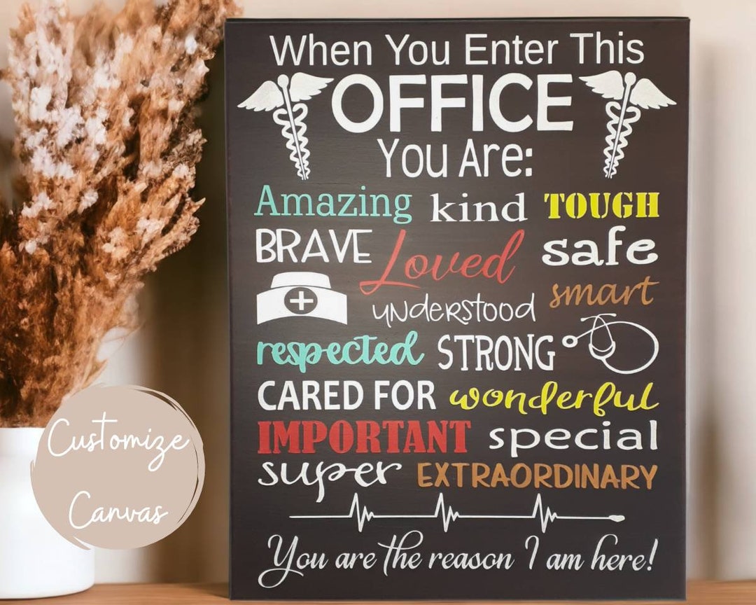 When You Enter This Office, Nurse Office Sign, School Nurse Office