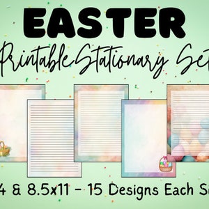 Easter Stationary, Printable Paper, Lined Writing Paper, Blank Paper ...