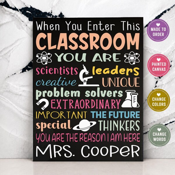 Science Teacher Personalized Classroom Sign