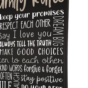 Personalized Family Rules Sign, Custom House Rules Sign, Housewarming ...