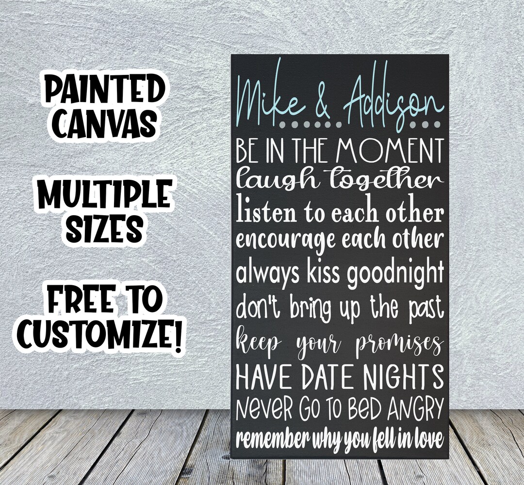 Marriage Wall Decor Couples Sign Over the Bed Sign Etsy UK