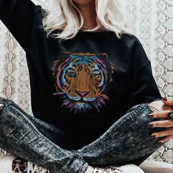 Tiger Sweatshirt - Etsy