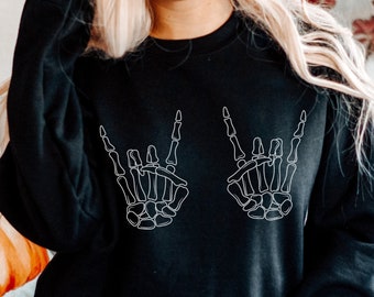 skeleton sweatshirt womens