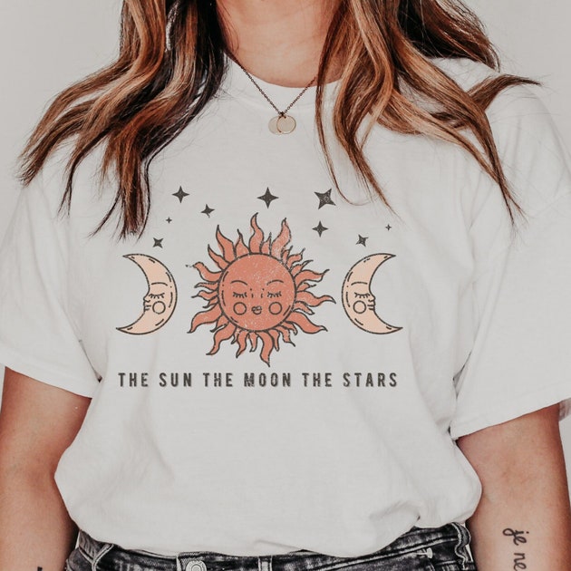 The Sun The Moon The Stars Boho T Shirt