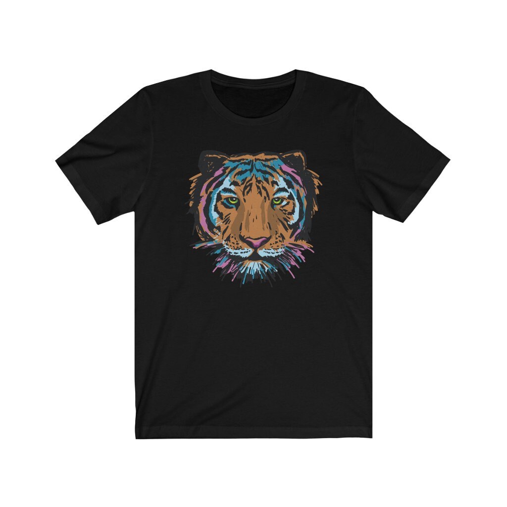 Tiger face Unisex Crewneck Short Sleeve Shirt Majestic Tiger | Etsy