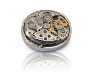 Watch cufflink, cufflinks, watch movement, cufflink blank, cufflink back