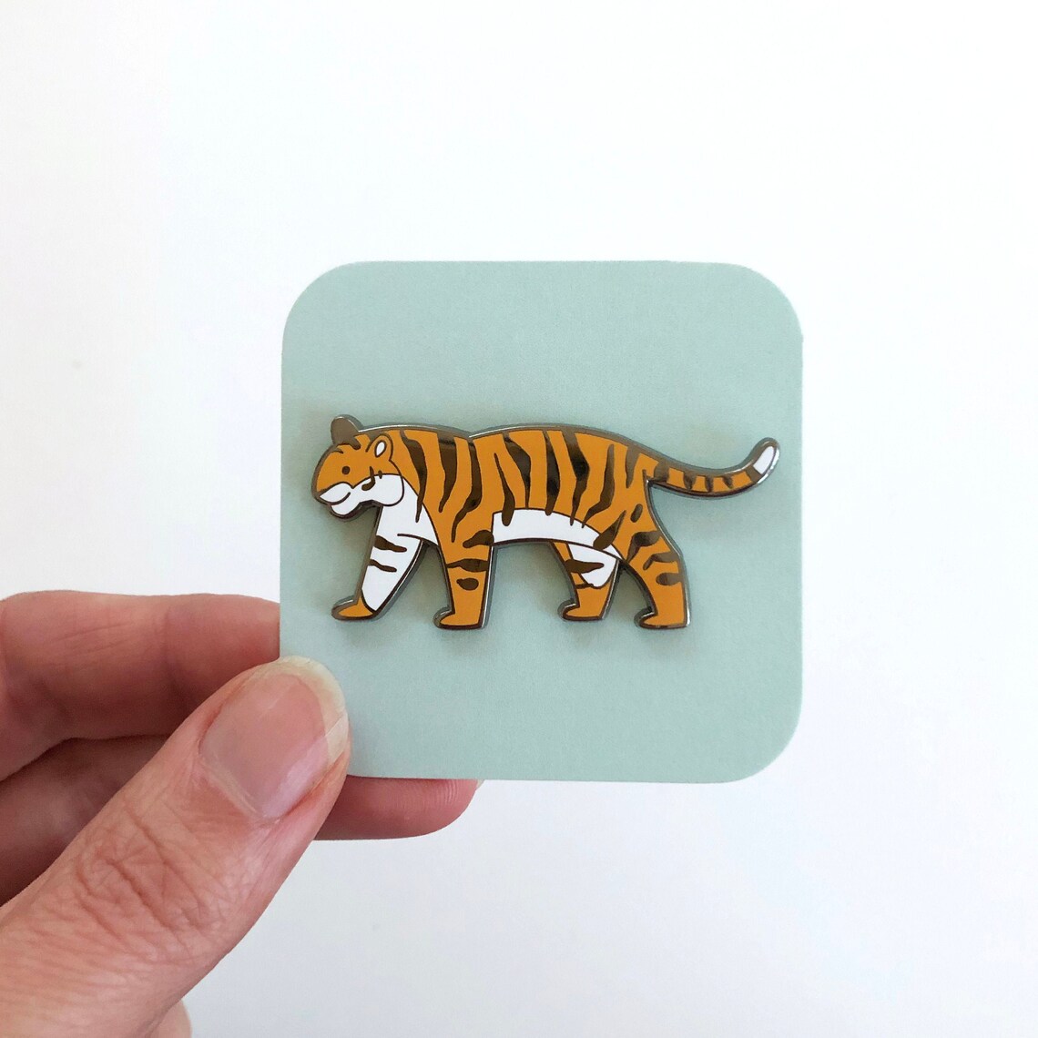 Tiger Enamel Pin Badge Etsy