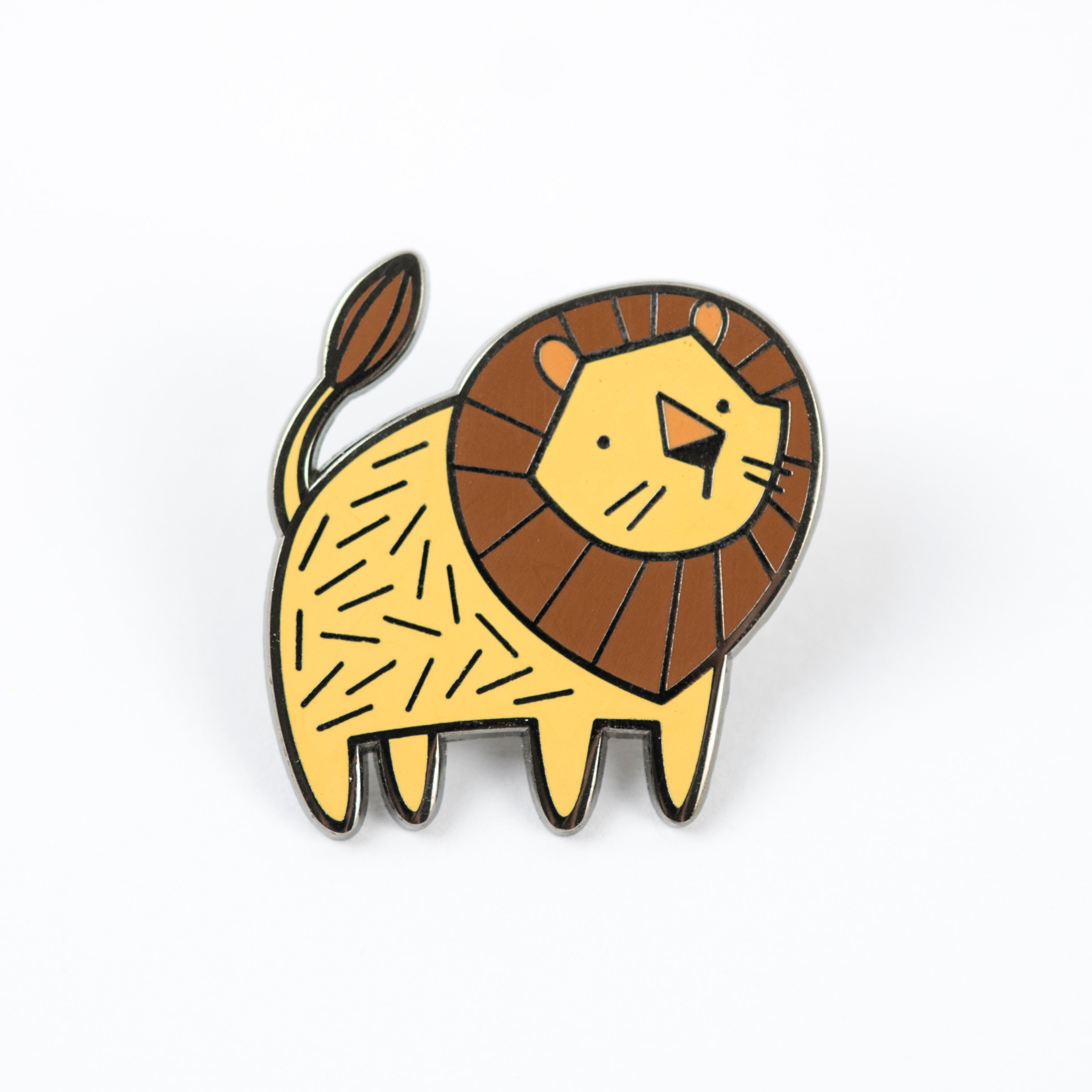 Lion Enamel Pin Badge