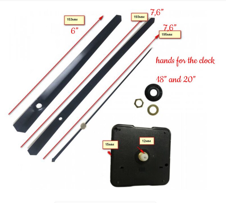 Clock Kit DIY 30cm 12 40 Cm 16 45 Cm Etsy