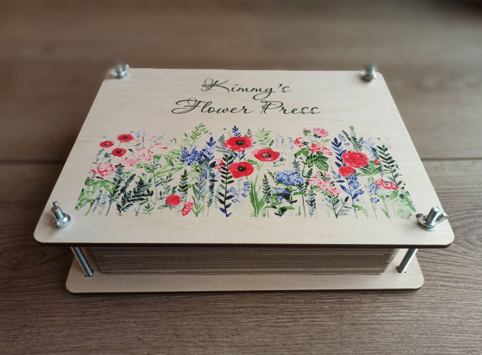 Flower Press Personalized Botanical flower pressing kit Poppy Etsy