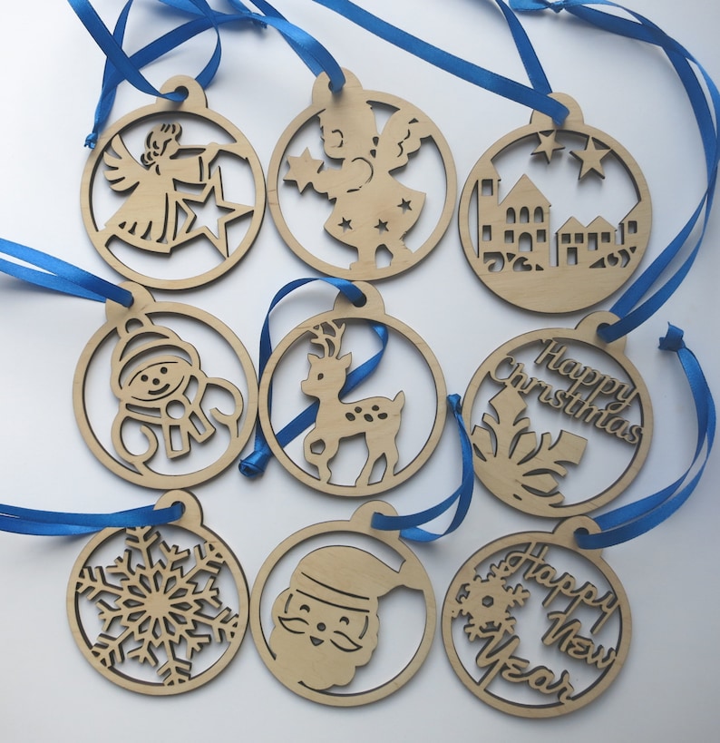 Christmas ornaments. Holiday ornaments. Set of 9 Holiday  Etsy