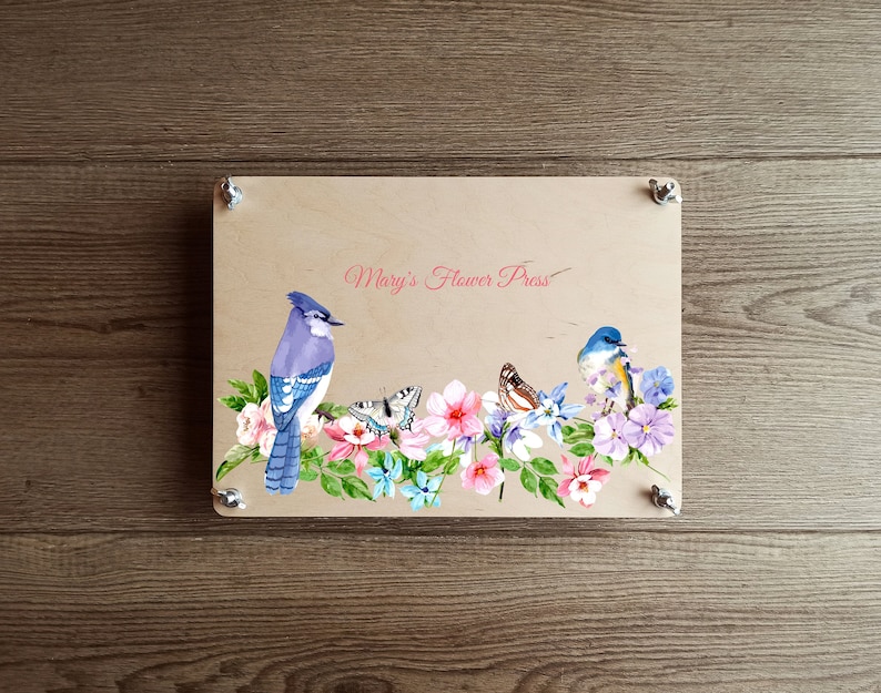 Botanical Flower Press Personalized Nature lovers gift idea image 0