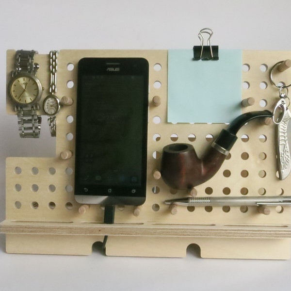 Teléfono del muelle, organizador de la estación de carga, teléfono, sostenedor de la tableta, ipad stand, estación base de telefonía, regalo de Papá