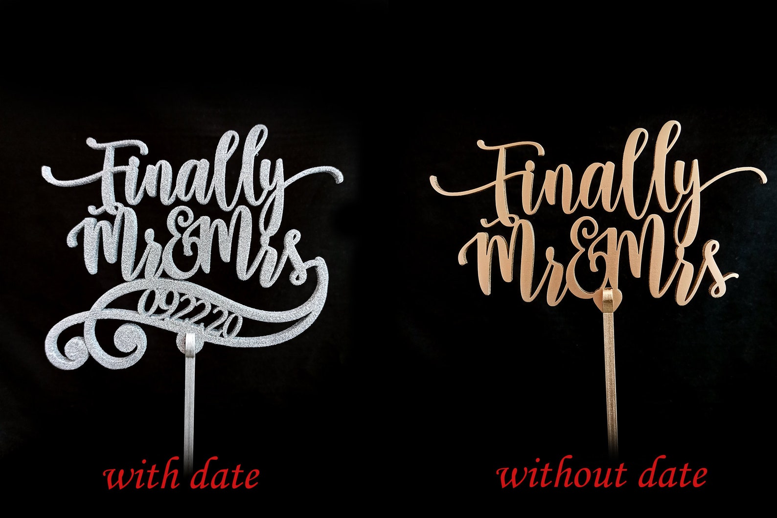 Finally Mr and Mrs Cake Topper Bridal Shower Cake Topper Etsy