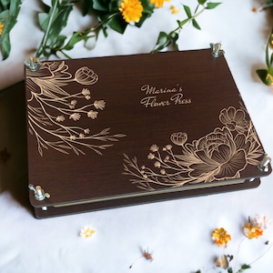 Personalized Flower Press: Botanical Plant Press Kit, Nature Lover Gift