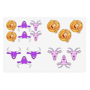 Earth Signs Zodiac Sticker Sheets