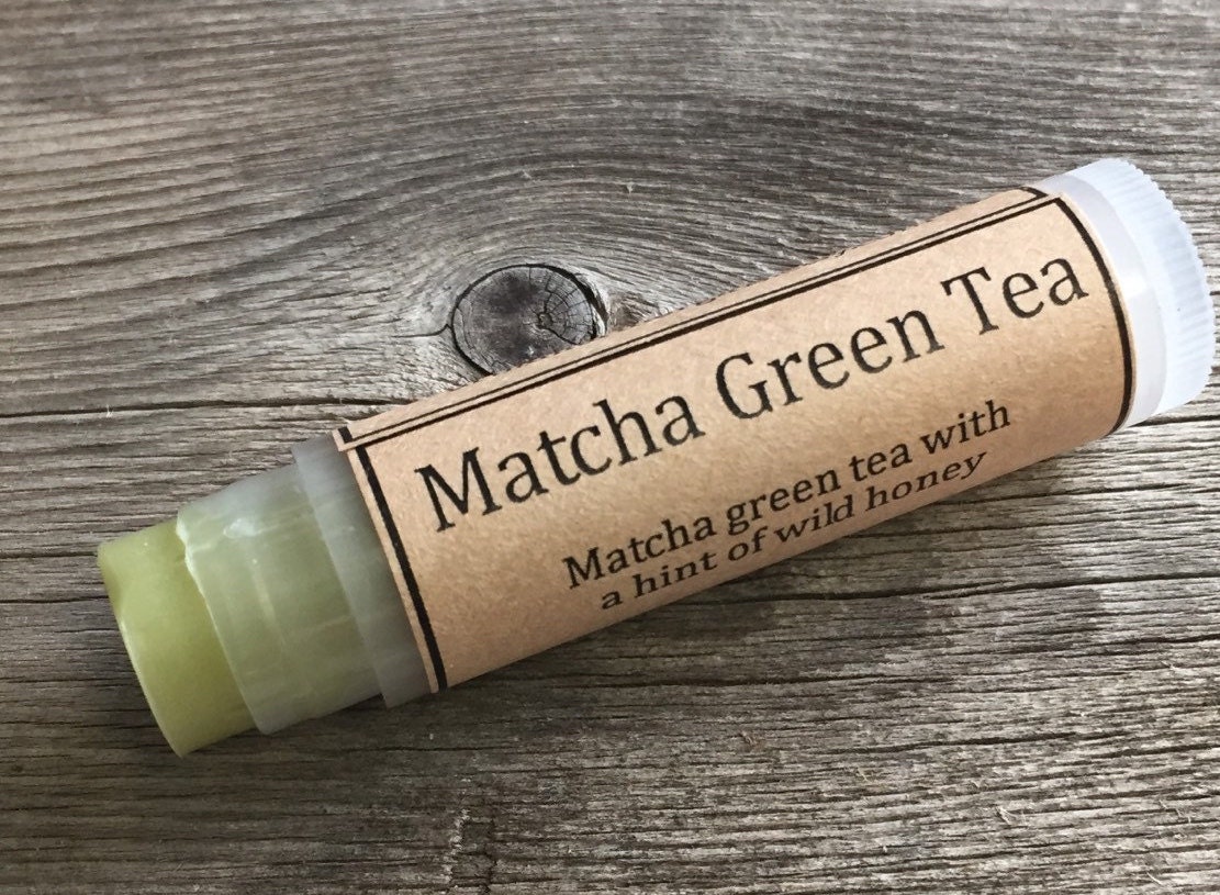 Matcha Green Tea Natural Lip Balm Etsy