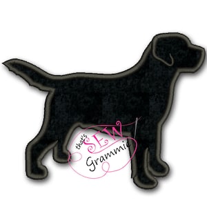 Labrador Retriever Silhouette Applique Design