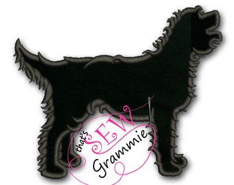 Labradoodle Silhouette Applique Design