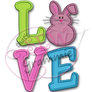 LOVE Bunny Applique