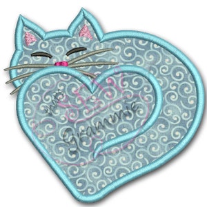 Kitty Heart Applique/Monogram Frame