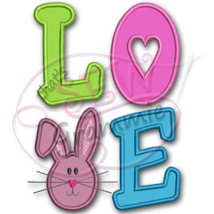 Bunny LOVE Applique