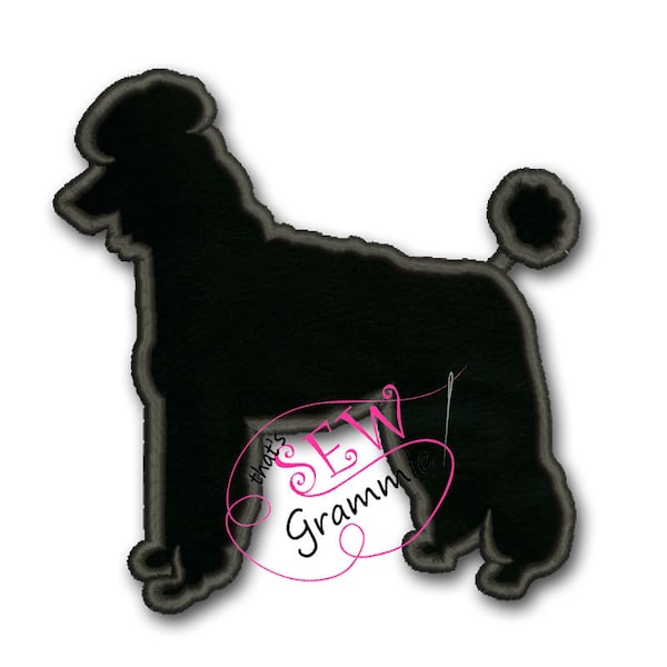Poodle Applique - Etsy