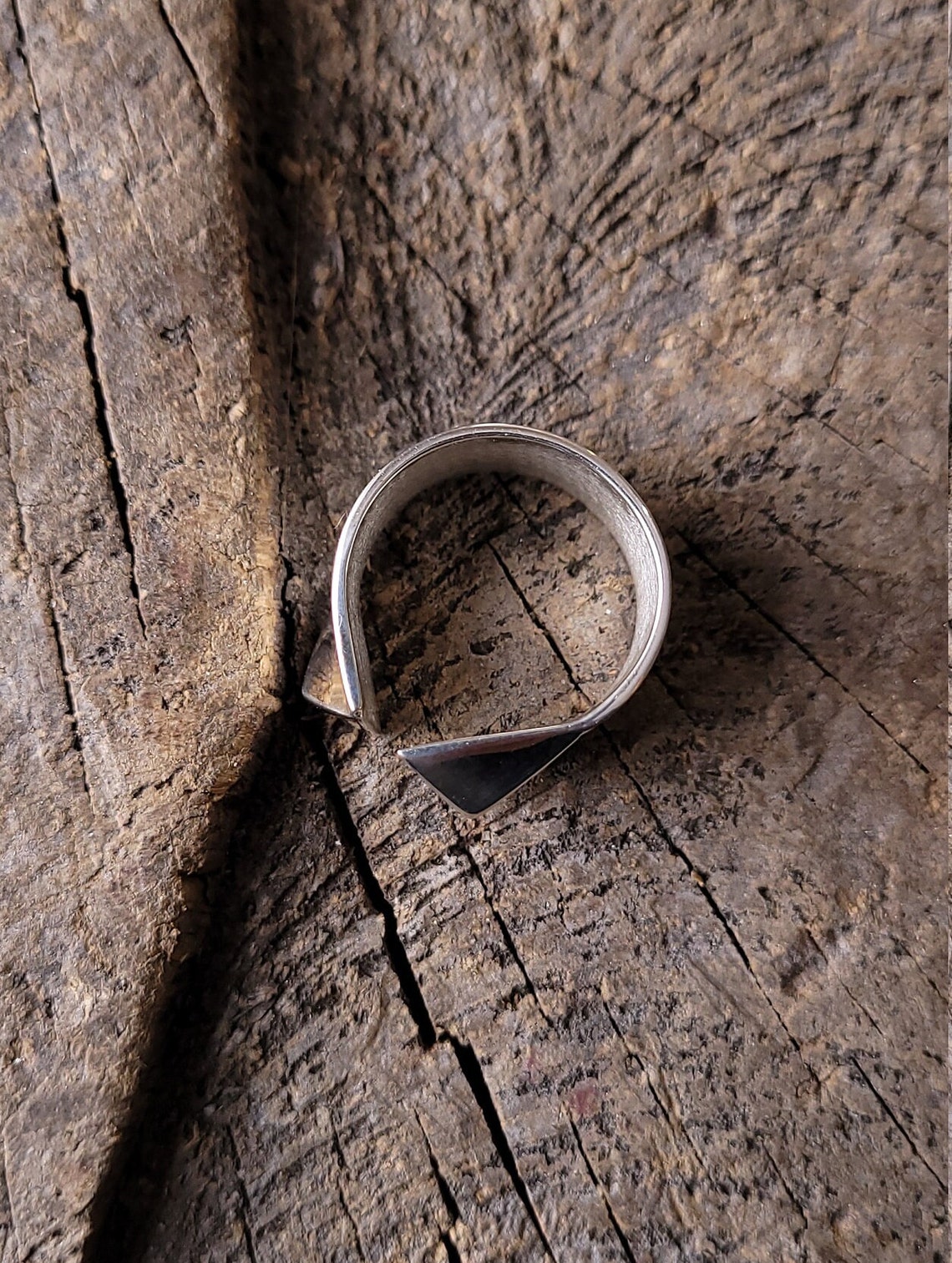 Minimalist Adjustable Sterling Silver Rebel Rebel Ring * Size 6 1/2 to ...