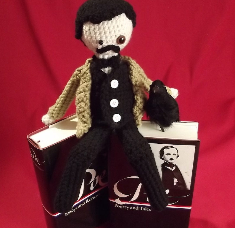 Pattern for Edgar Allan Poe Amigurumi image 1