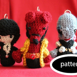 Pattern for Hellboy Amigurumi Ornaments