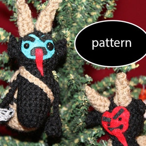 Pattern for Krampus Amigurumi Christmas Ornament