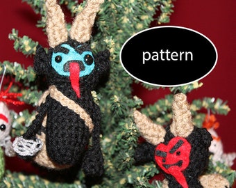 Pattern for Krampus Amigurumi Christmas Ornament