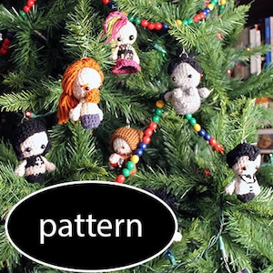 Pattern for Sandman The Endless Amigurumi Ornaments
