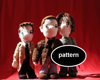 Pattern for Sam, Dean, and Castiel from Supernatural - 3 Full Size Amigurumi