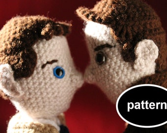 Pattern for Dean and Castiel Destiel from Supernatural - 2 Full Size Amigurumi