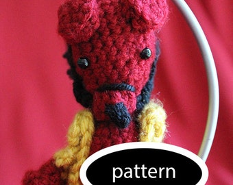 Pattern for Hellboy Ornament - Hellboy Only