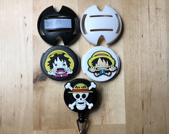 Anime manga One piece monkey d luffy retractable badge reel holder or stethoscope id name tag