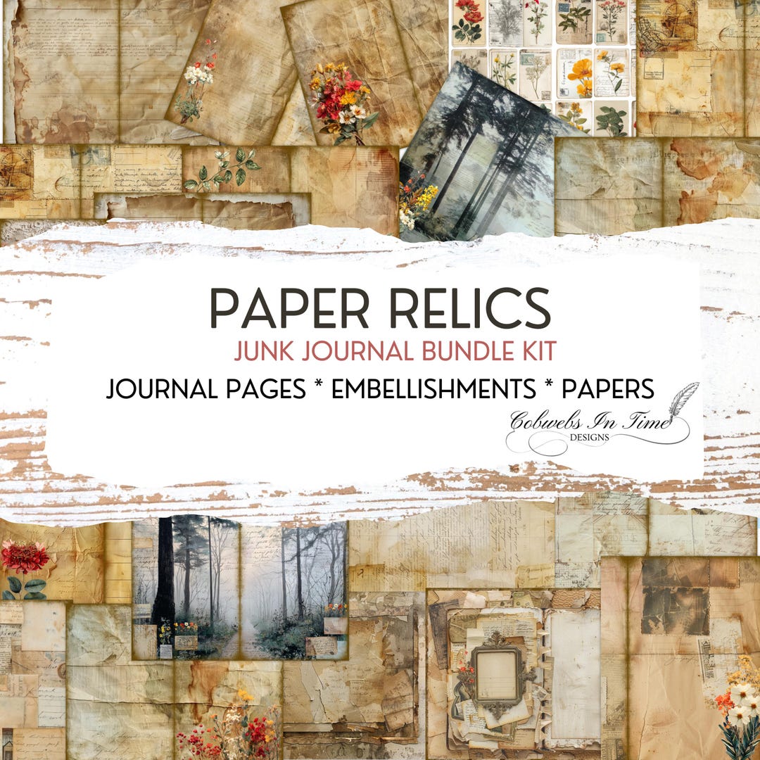 Vintage Ephemera Junk Journal Kit: Antique Letters, Postcards ...