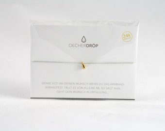 Oecher Dröp wish bracelet in grey gold plated