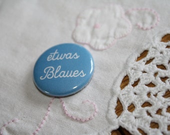 something blue button for the wedding