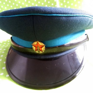 Old vintage Italian duty officer cap hat, Italy emblem, Genova marked