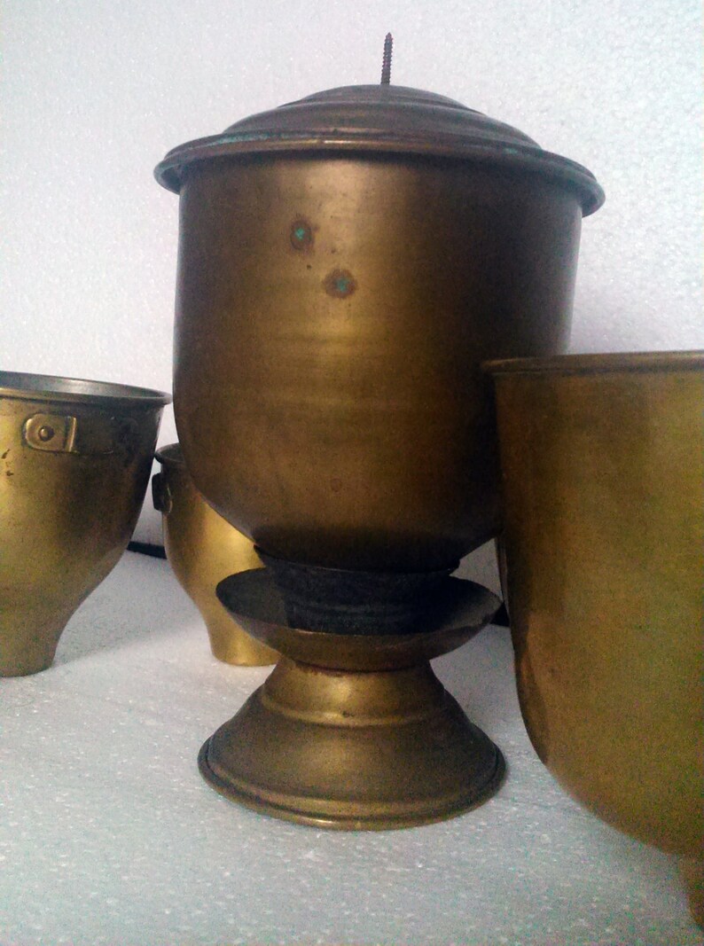 Antique WW1 Romanian Military Army Canteen Cups Burner Field Gear Militaria Camp Field Gear
