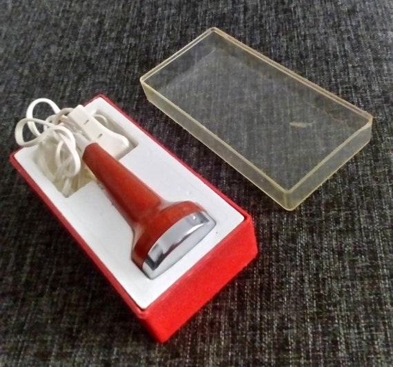 Vintage retro Russian USSR heater body massager, electric handheld, Soviet massage therapy, original box, functional, heat heating massage