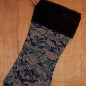 Woodland Digital Camo Christmas Stocking