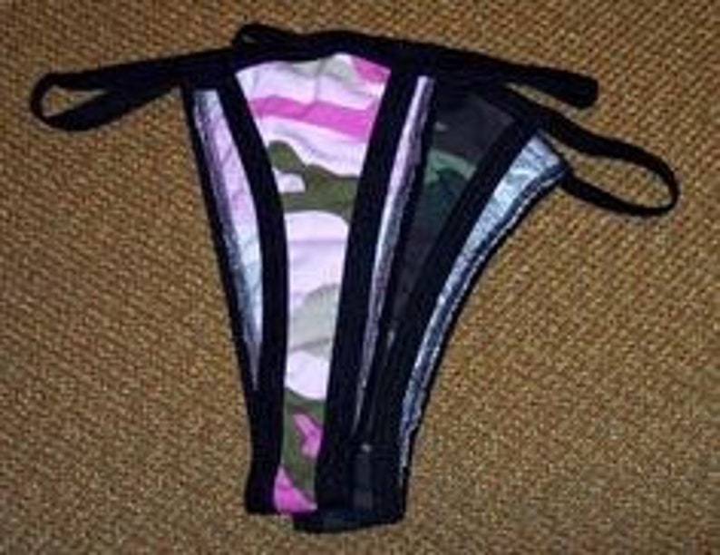 Pink Camo and Woodland Camo Woman Thong Underwear Etsy