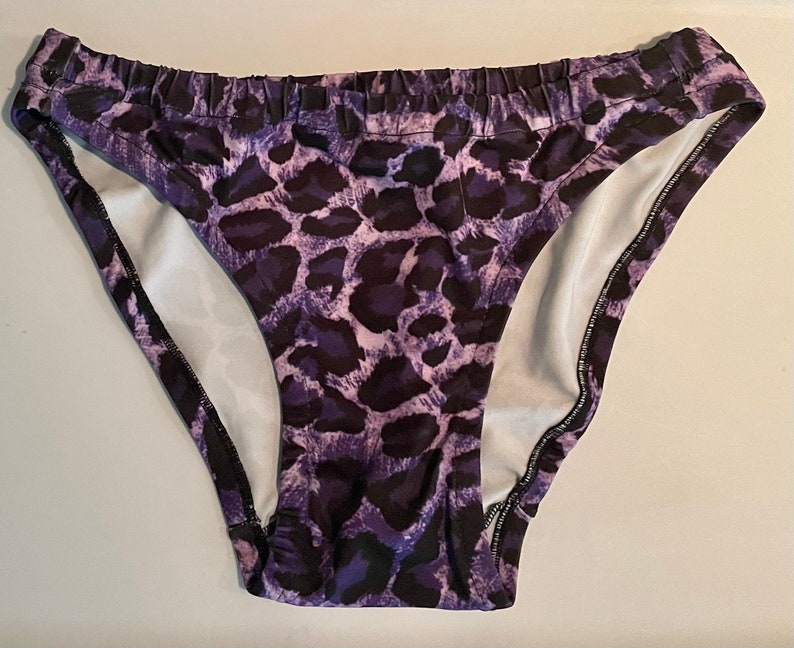 Purple Leopard Print Mens Bikini Brief Underwear Etsy