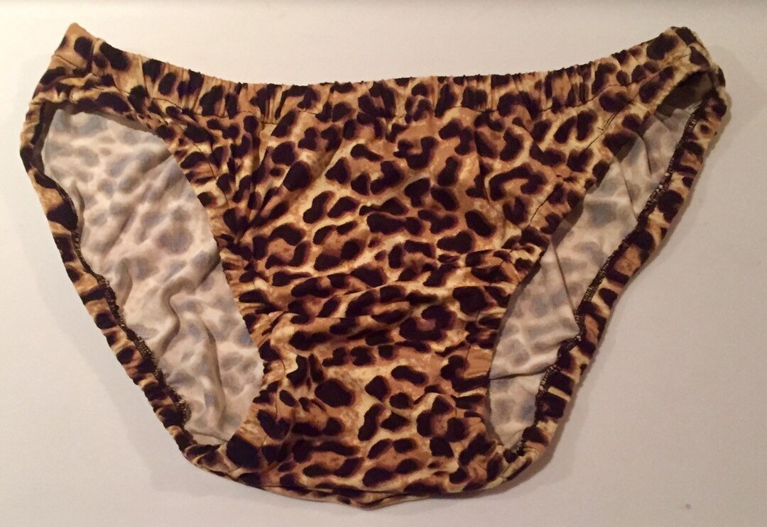 Swimwear Brown Leopard Print Mens Bikini Brief Etsy